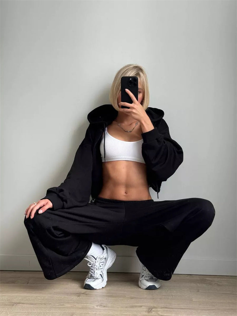 Conjunto de Sudadera con Cordones y Pantalón Largo para Mujer