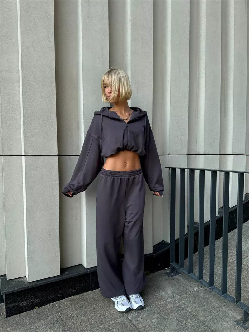 Conjunto de Sudadera con Cordones y Pantalón Largo para Mujer